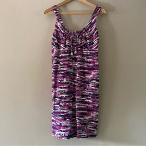 Calypso St. Barth 100% Linen Sleeveless Island Dress Zip Pockets Vacation Size S